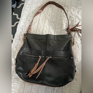 The Sak Two-Tone Leather Shoulder Bag